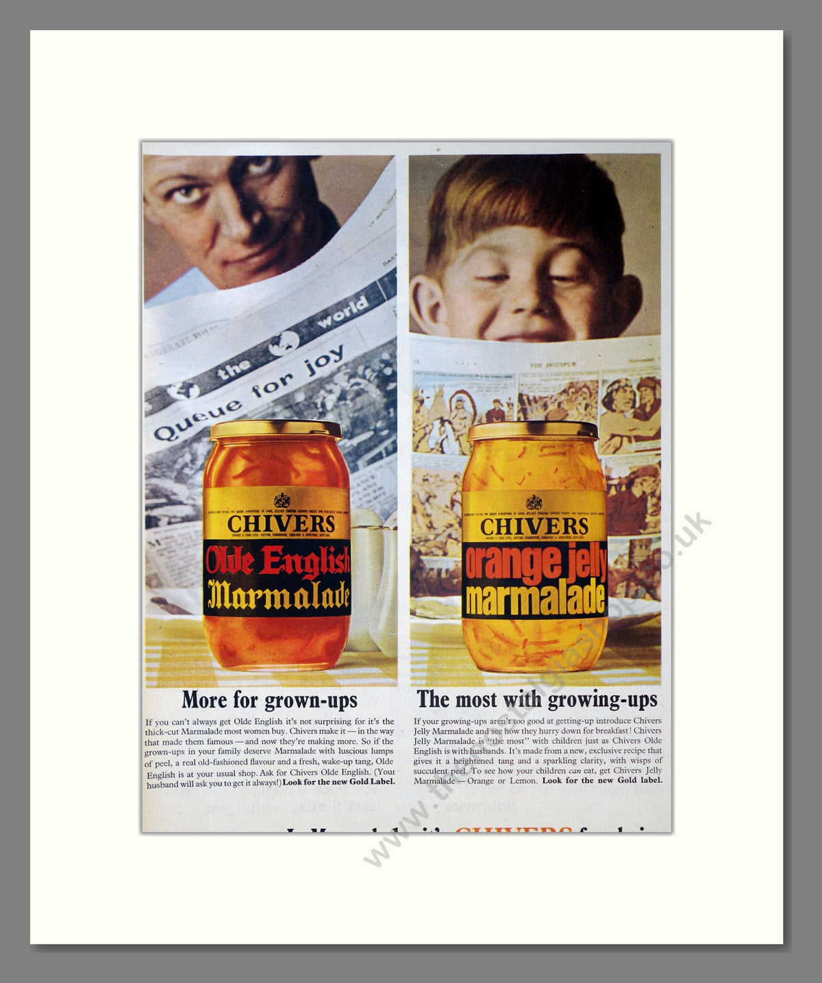 Chivers Old English Marmalade. Vintage Advert 1964 (ref AD304101)