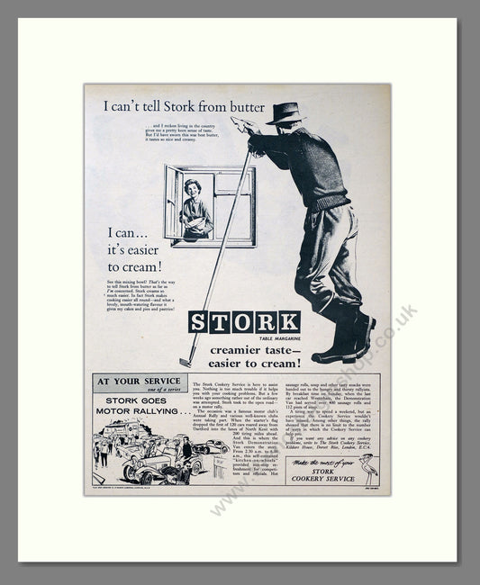 Stork Margarine. Vintage Original Advert 1960 (ref AD304170)
