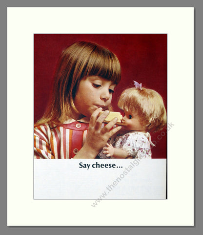 Cheese. Vintage Original Double Advert 1966 (ref AD304182)