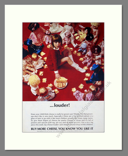 Cheese. Vintage Original Double Advert 1966 (ref AD304182)
