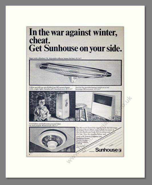 Sunhouse Heaters. Original Advert 1968 (ref AD304057)