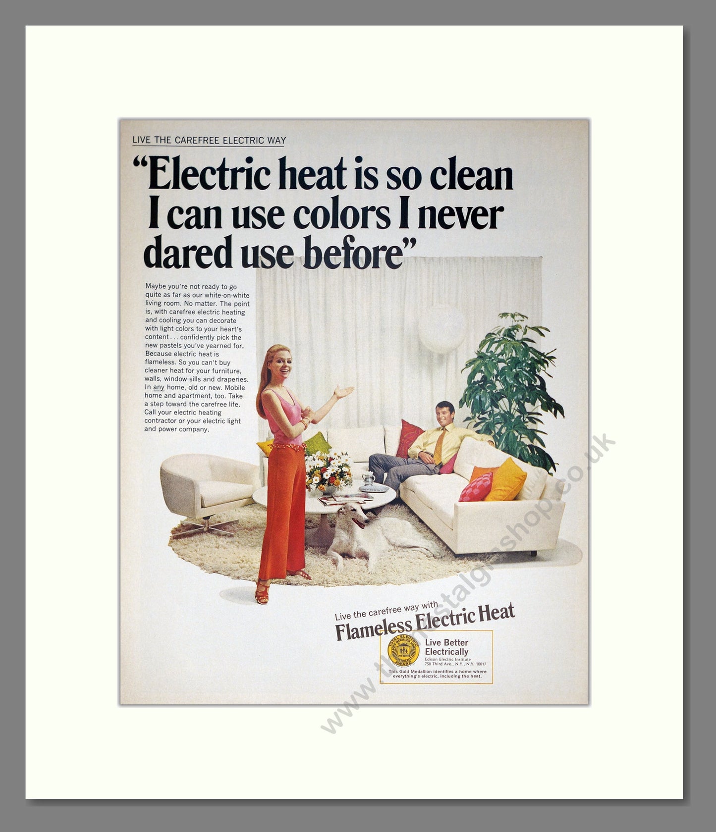Flameless Electric Heat. Original Advert 1969 (ref AD304059)