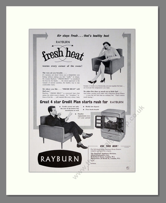 Rayburn Room Heaters. Original Advert 1959 (ref AD304062)