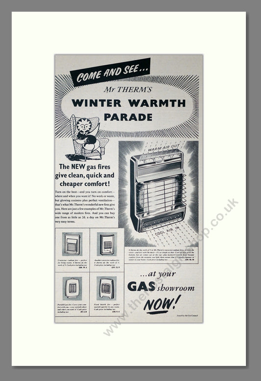 Mr Therm's Gas Fires. Original Advert 1957 (ref AD304067)