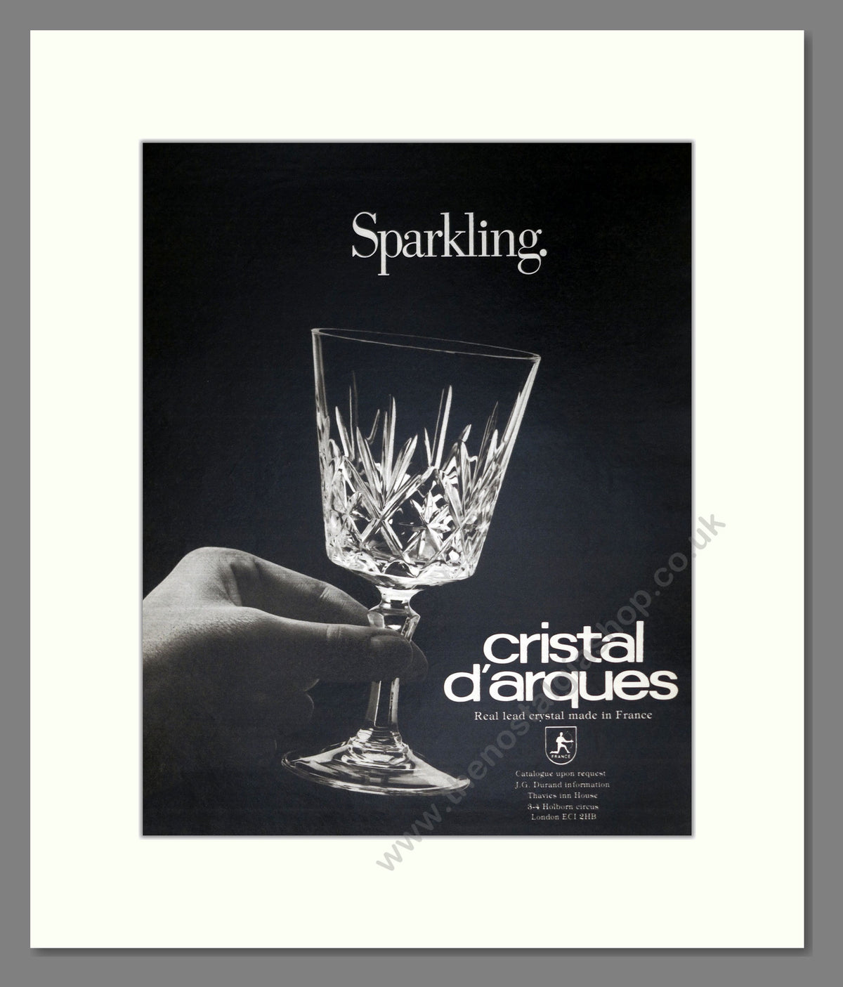 Cristal D'arques. Lead Crystal Glasses. Original Advert 1981 (ref AD304071)