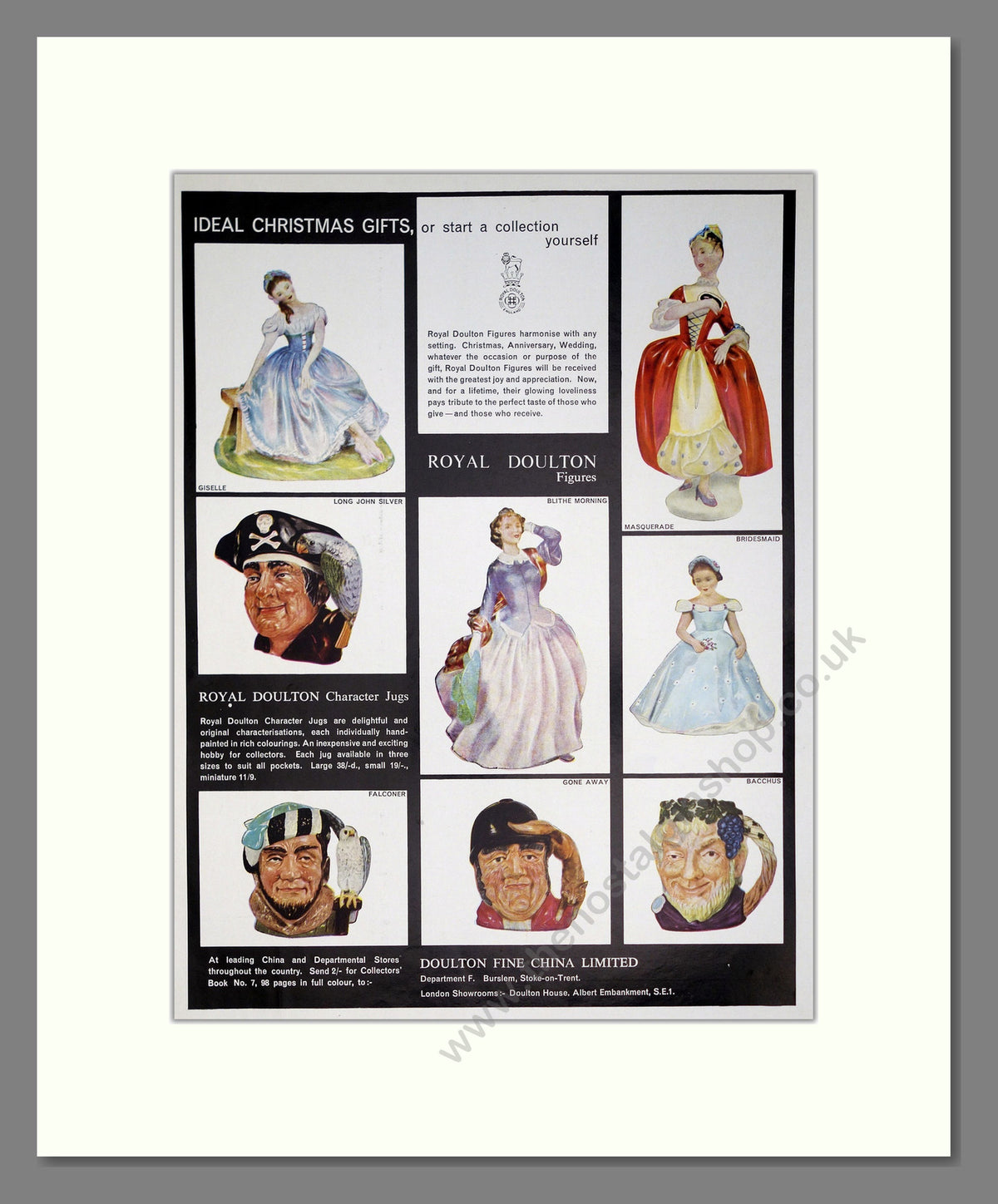 Royal Doulton Figures. Original Advert 1960 (ref AD304082)