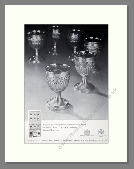 John and Henry Lias Silver Goblets. Original Advert 1973 (ref AD304107)