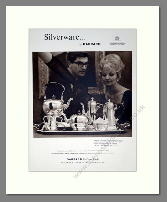 Garrard Silverware Tea Set. Original Advert 1962 (ref AD304109)