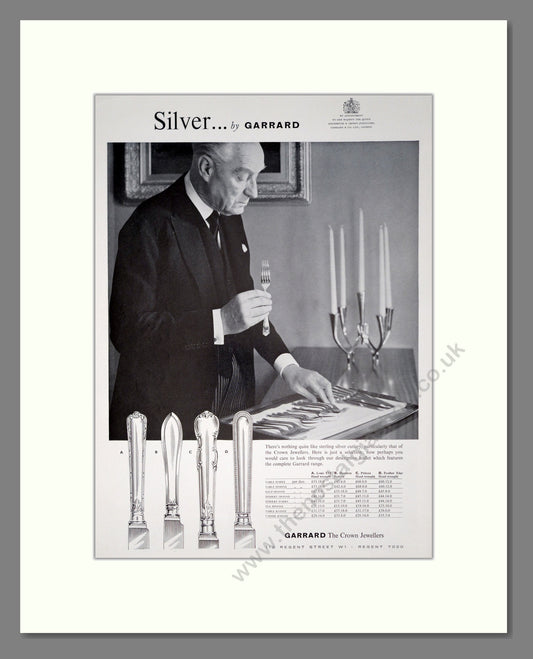 Garrard Silver Cutlery Set. Original Advert 1963 (ref AD304110)