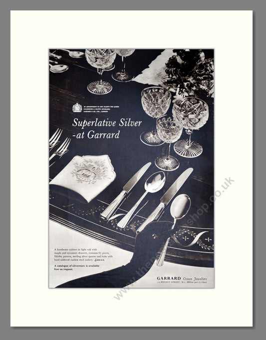Garrard Silver Cutlery Set. Original Advert 1961 (ref AD304111)