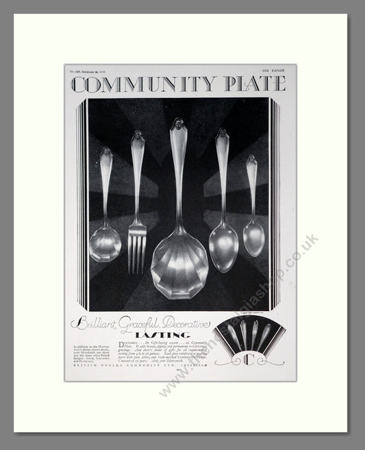 British Oneida Community Ltd, Sheffield Cutlery. Original Advert 1927 (ref AD304119)