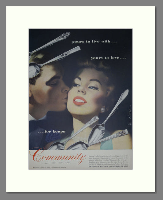 Community Silverplate Cutlery. Original Advert 1950 (ref AD304122)