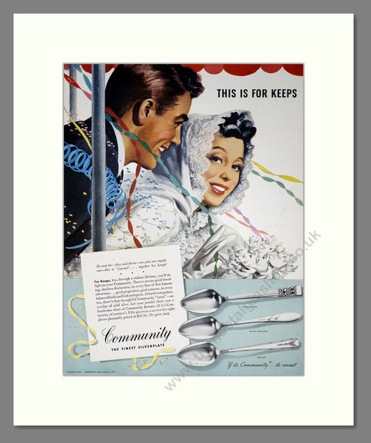 Community Silverplate Cutlery. Original Advert 1946 (ref AD304123)