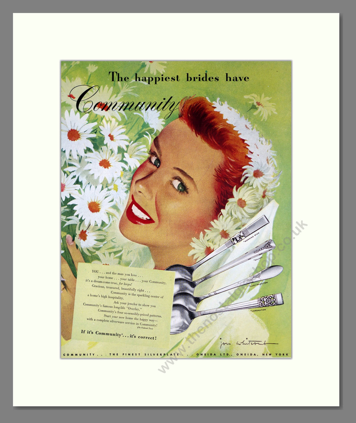 Community Silverplate Cutlery. Original Advert 1948 (ref AD304124)