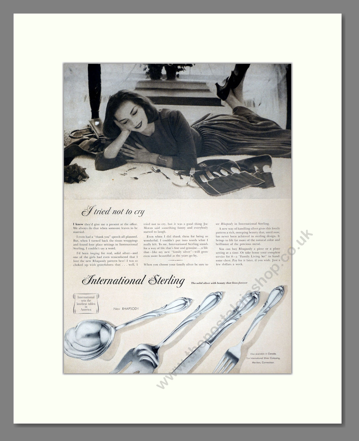 International Sterling Cutlery. Original Advert 1957 (ref AD304128)