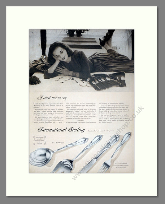 International Sterling Cutlery. Original Advert 1957 (ref AD304128)