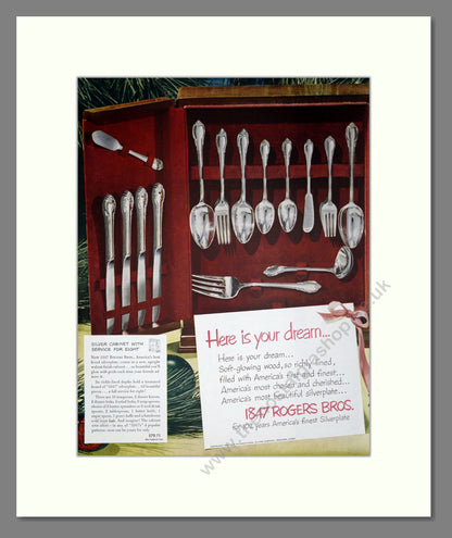 Rogers Bros Silverplate Cutlery since 1847. Original Advert 1949 (ref AD304133)