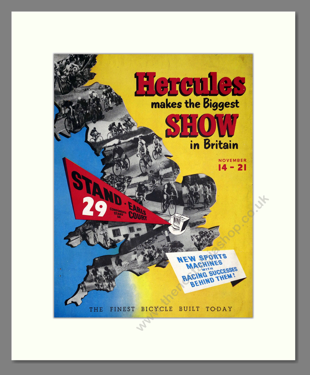 Hercules Cycles at Earls Court. Original Advert 1953 (ref AD68924)