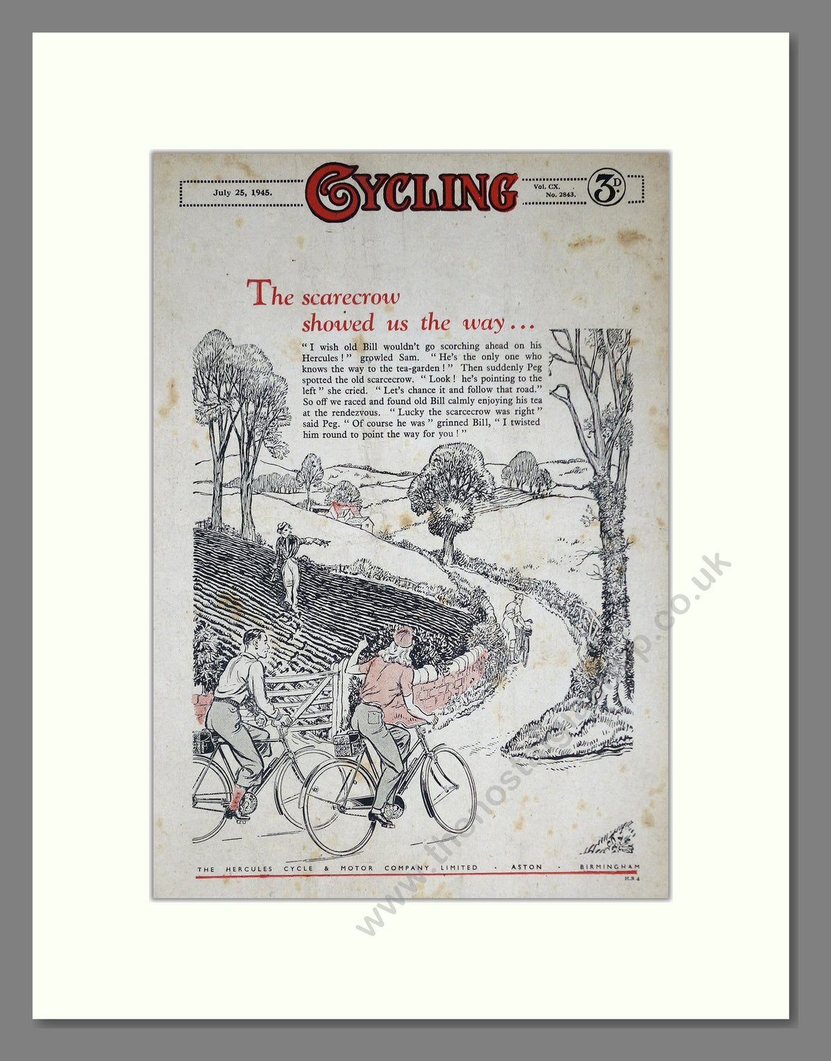 Hercules Cycles. Original Advert 1945 (ref AD68932)