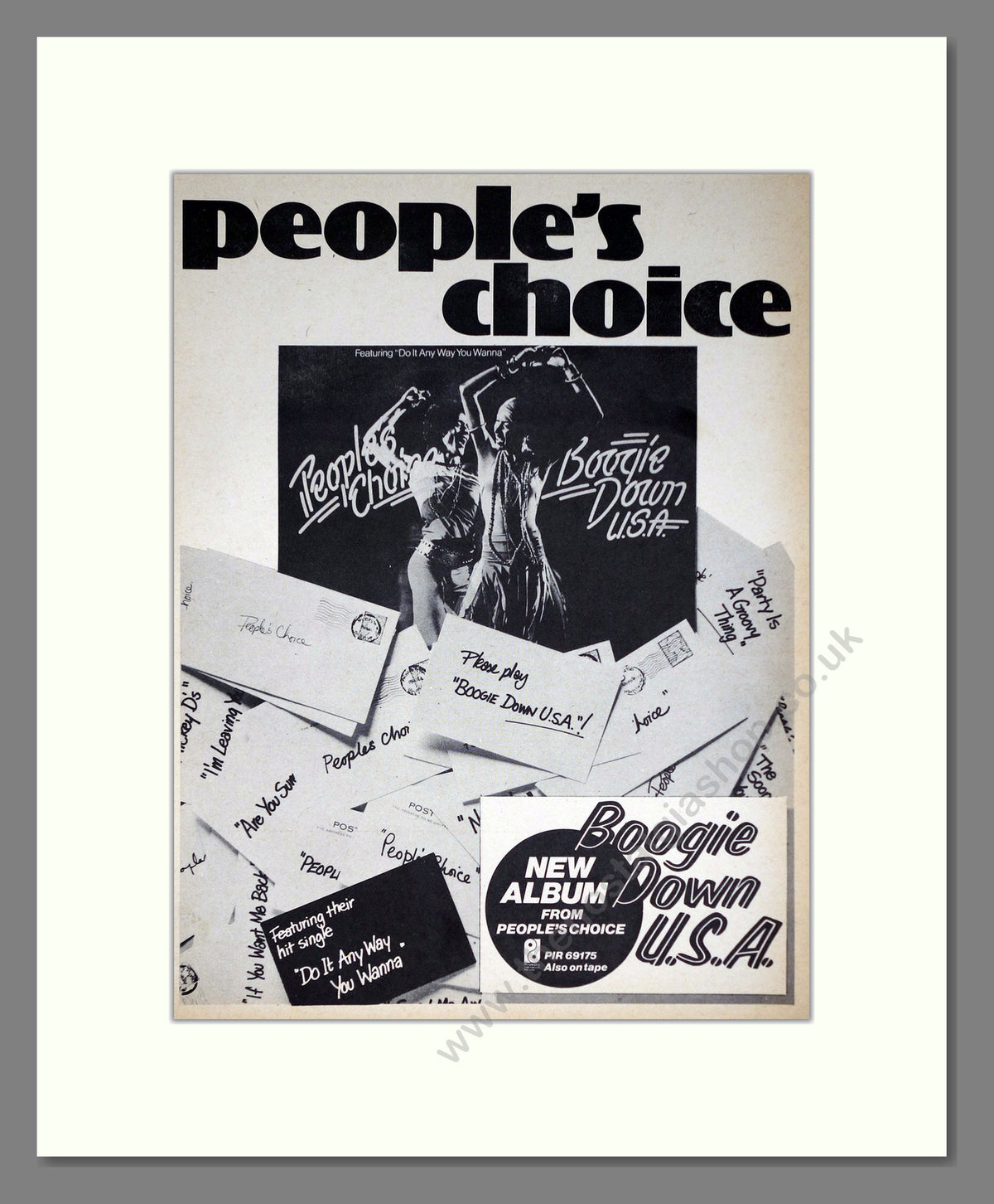 People's Choice, Boogie Down USA. 1975 Original Advert (ref AD68950)