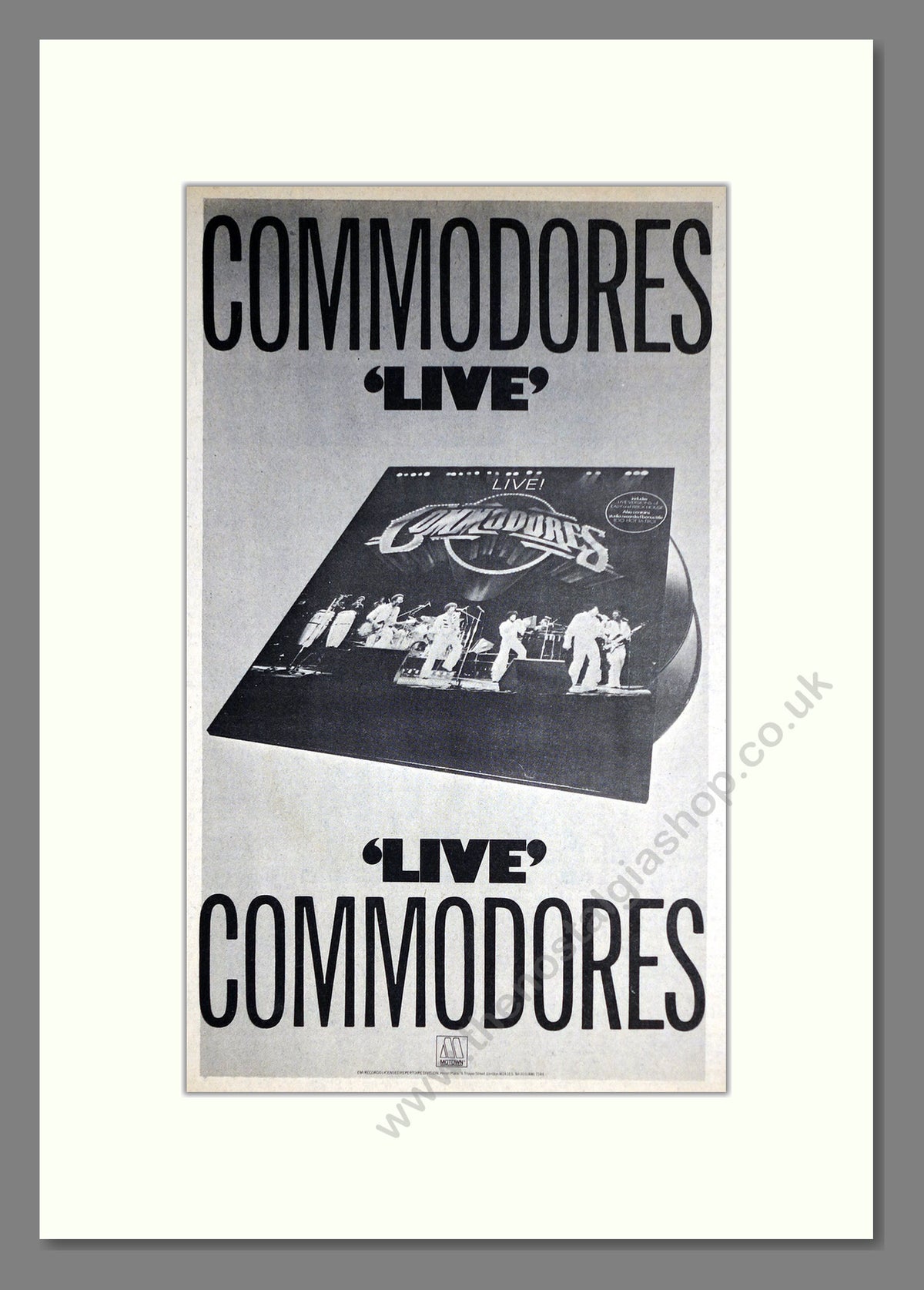 Commodores Live. 1978 Original Advert (ref AD68955)