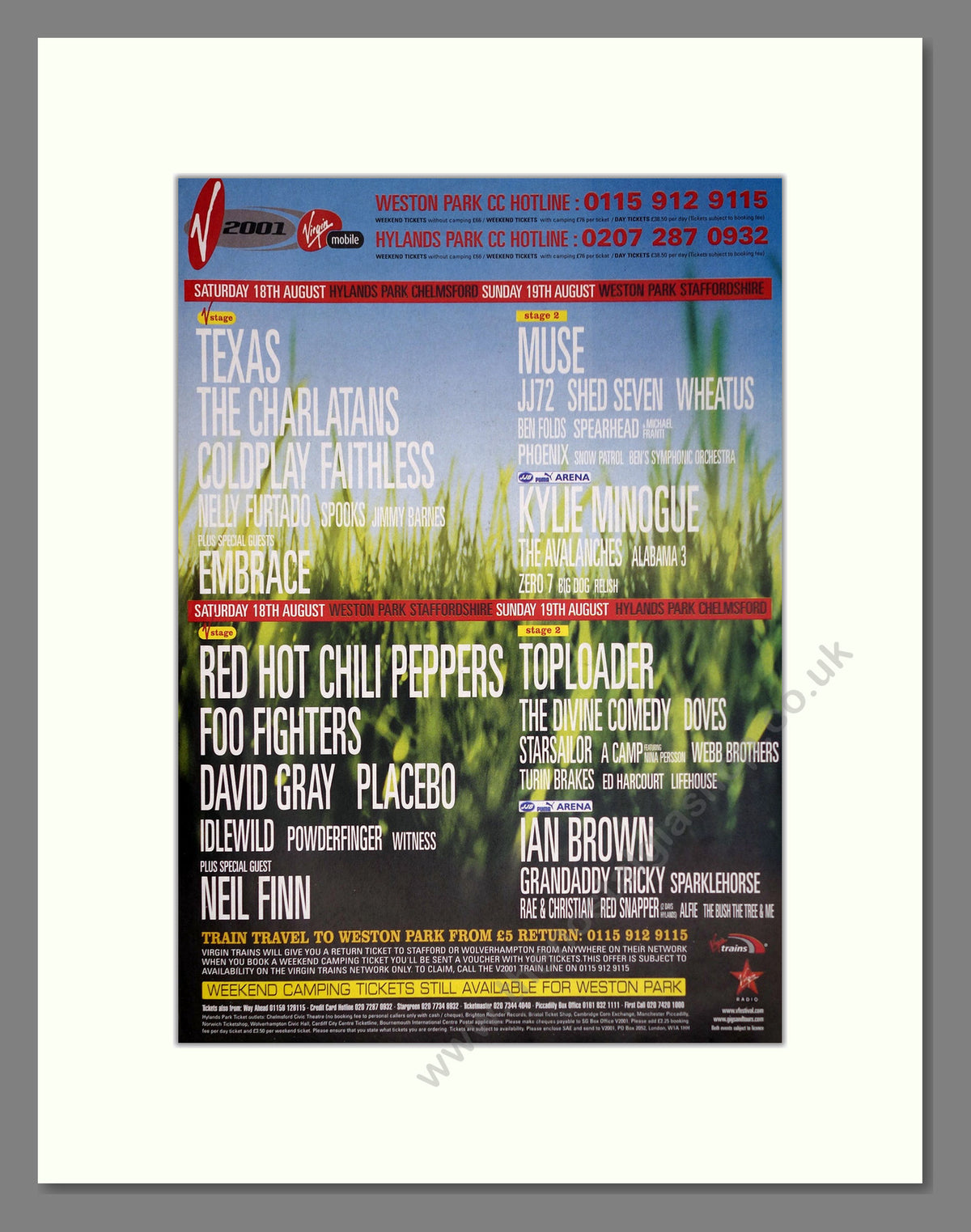 V2001 Festival. Vintage Advert 2001 (ref AD68969)