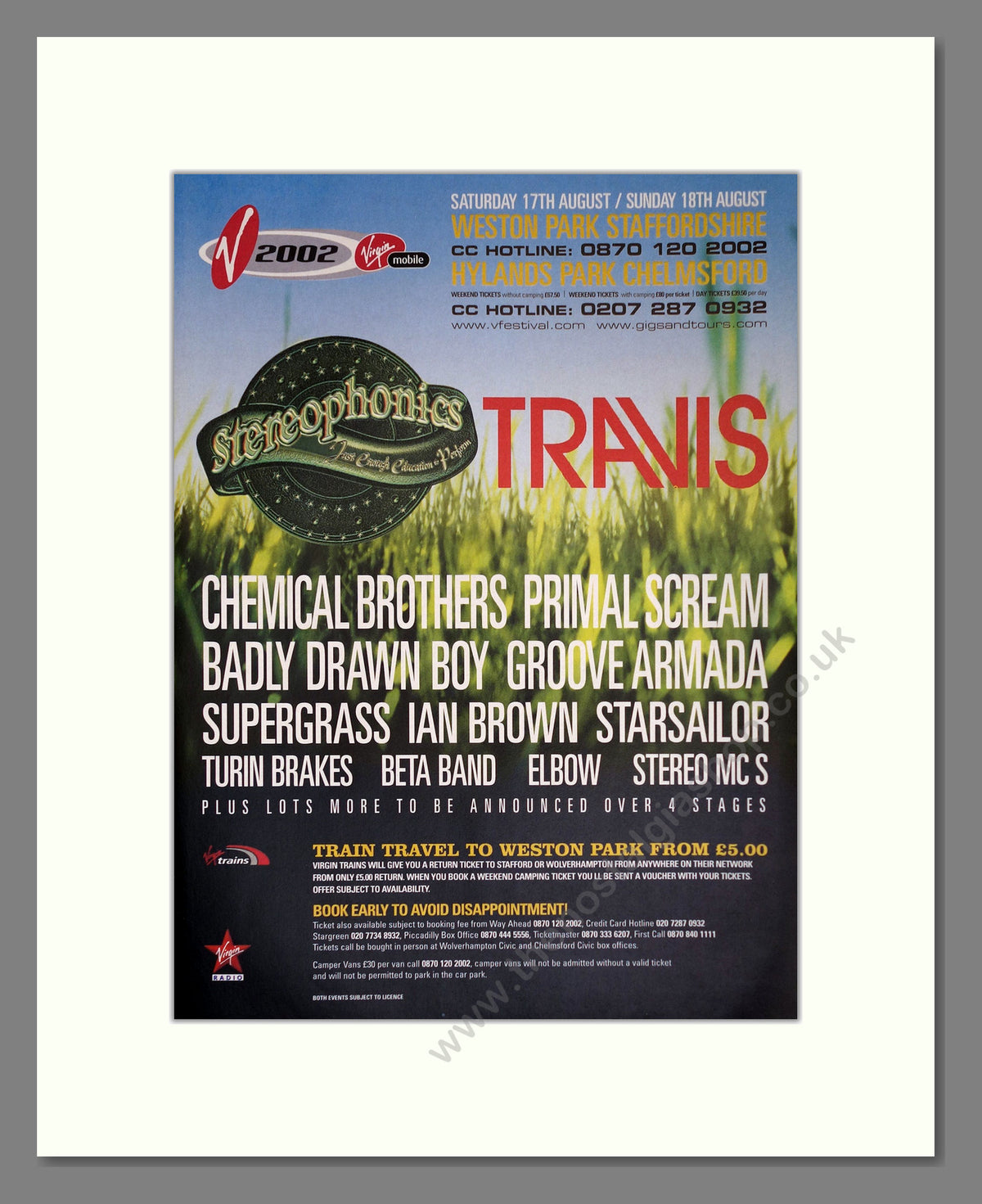 V2002 Festival. Vintage Advert 2002 (ref AD68970)