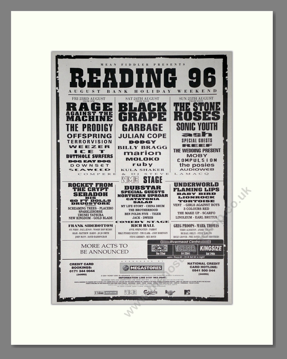 Reading 96. Vintage Advert 1996 (ref AD68973)