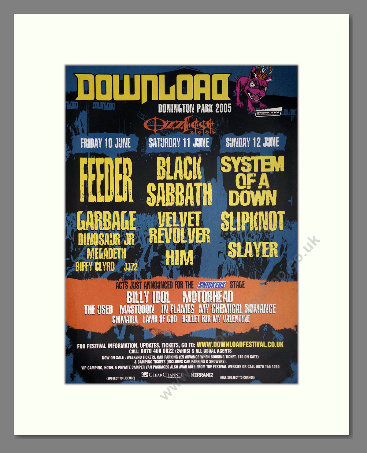 Download Festival 2005. Vintage Advert 2005 (ref AD68975)