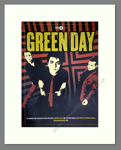 Green Day Milton Keynes 2005. Vintage Double Advert 2005 (ref AD68981)