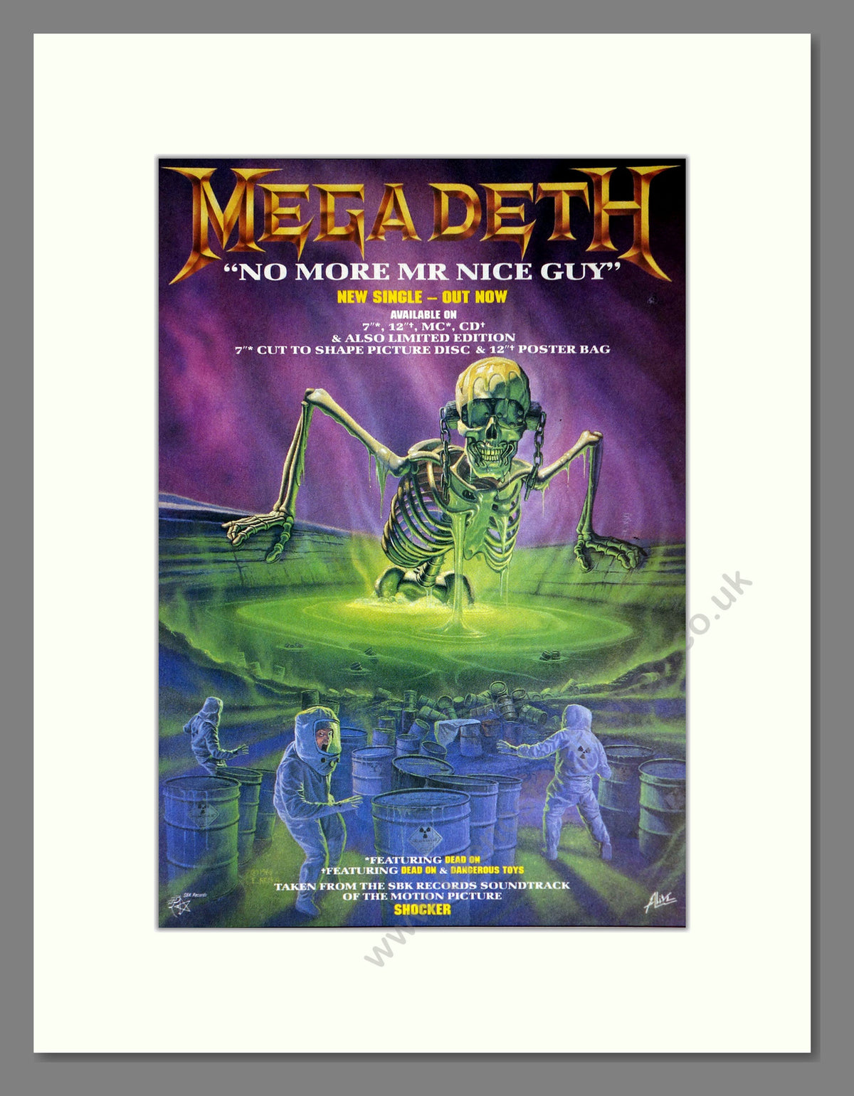 Megadeth No More Mr Nice Guy. 1990 Original Advert (ref AD69004)