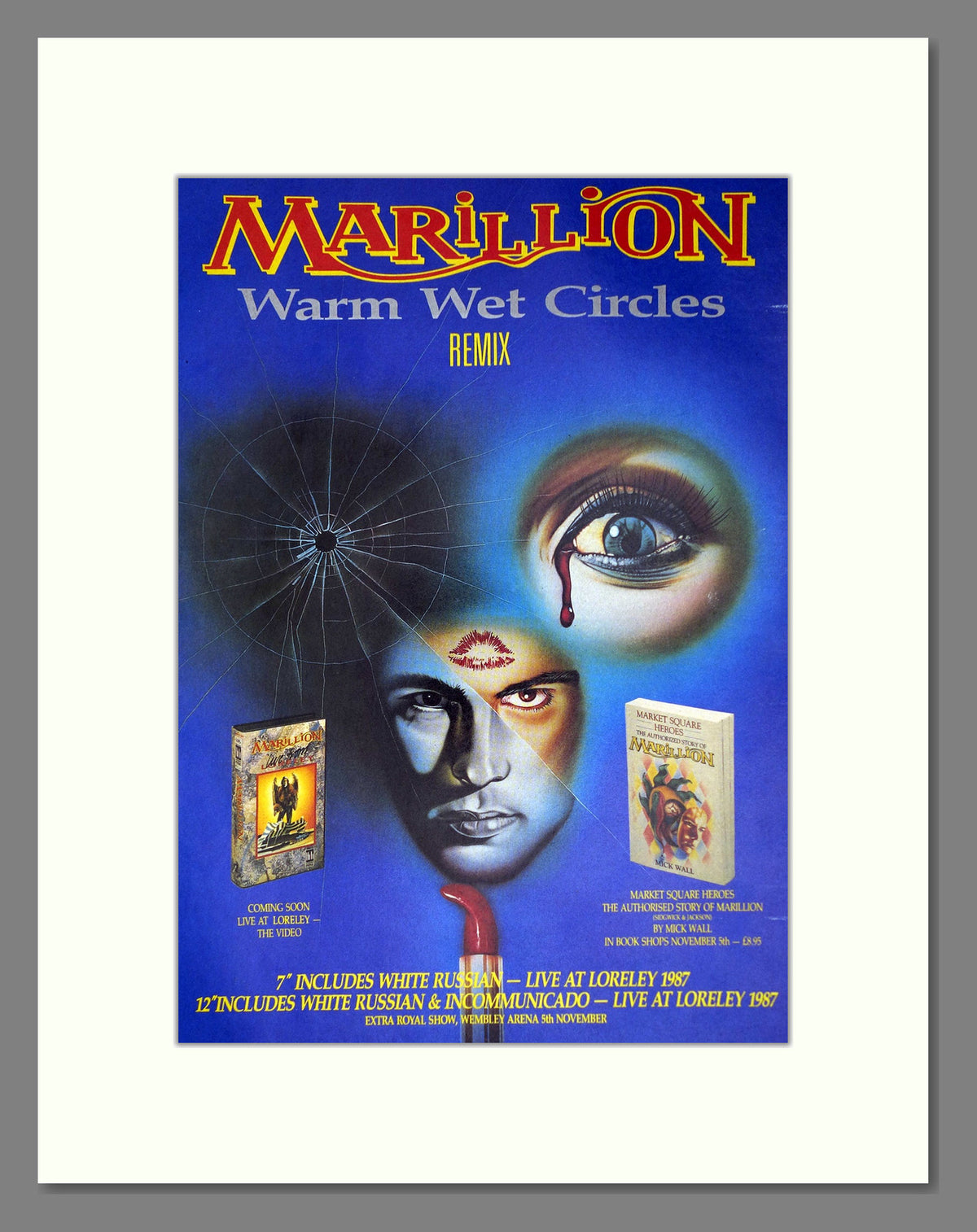 Marillion, Warm Wet Circles. 1987 Original Advert (ref AD68999)