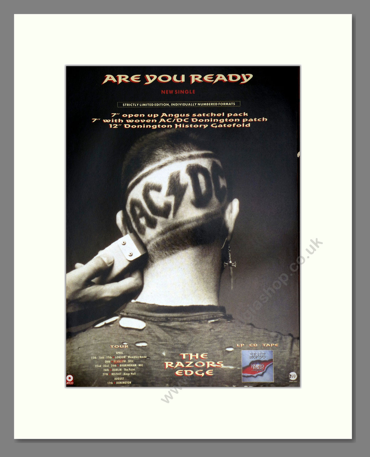 AC DC Are You Ready. 1991 Original Advert (ref AD69084)