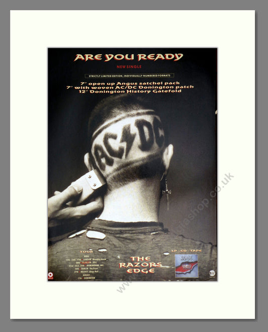 AC DC Are You Ready. 1991 Original Advert (ref AD69084)