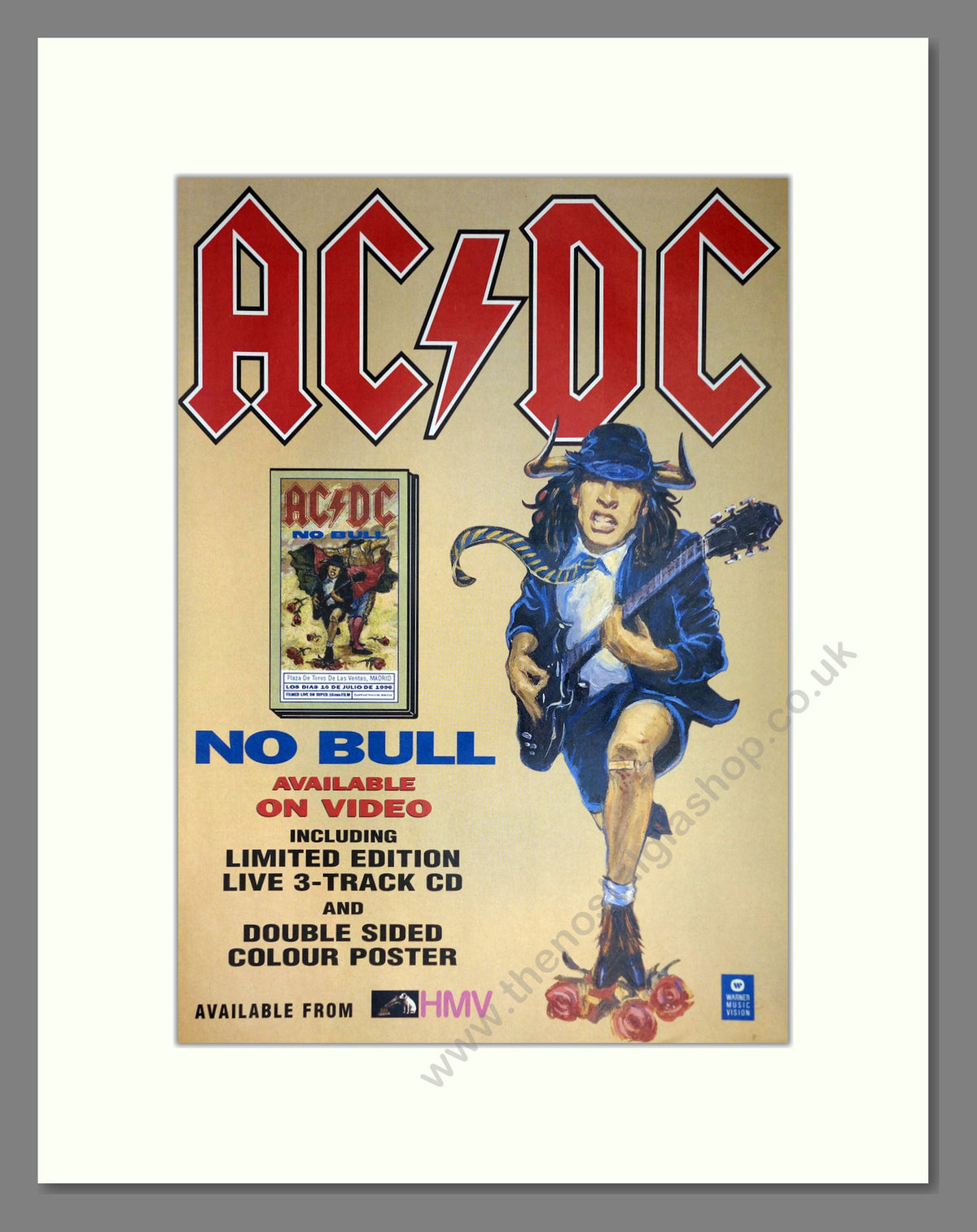 AC DC No Bull. 1996 Original Advert (ref AD69085)