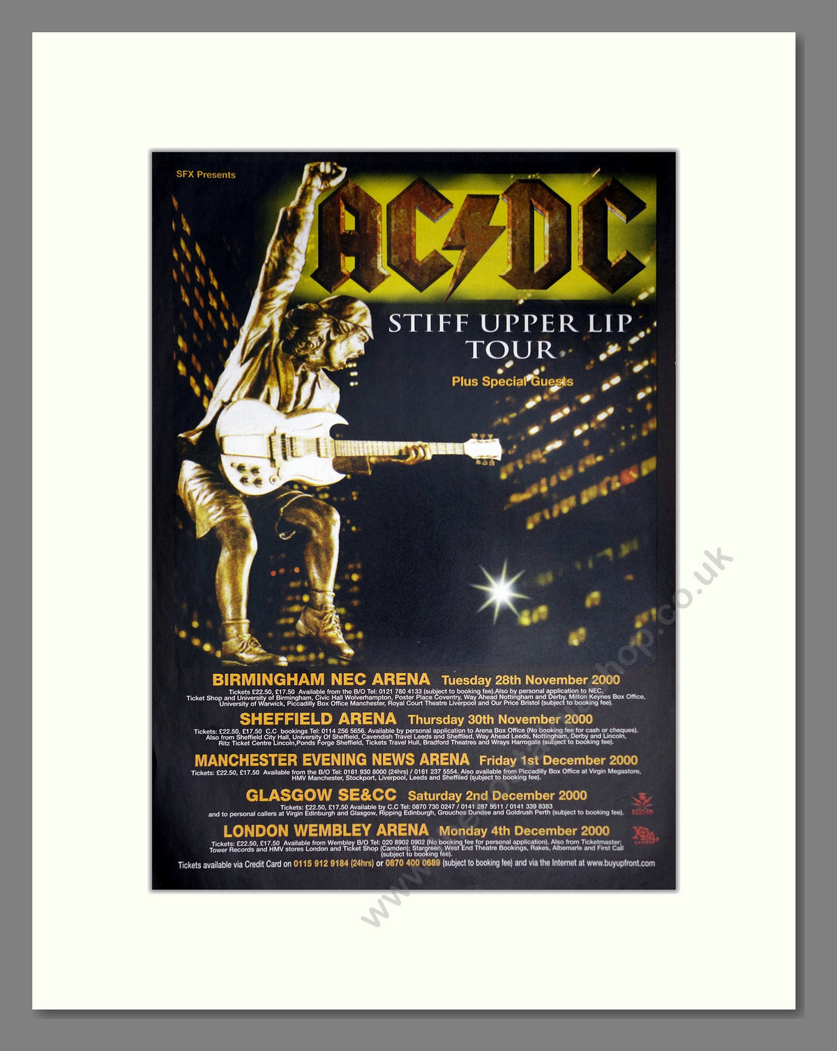 AC DC Stiff Upper Lip Tour. 2000 Original Advert (ref AD69086)