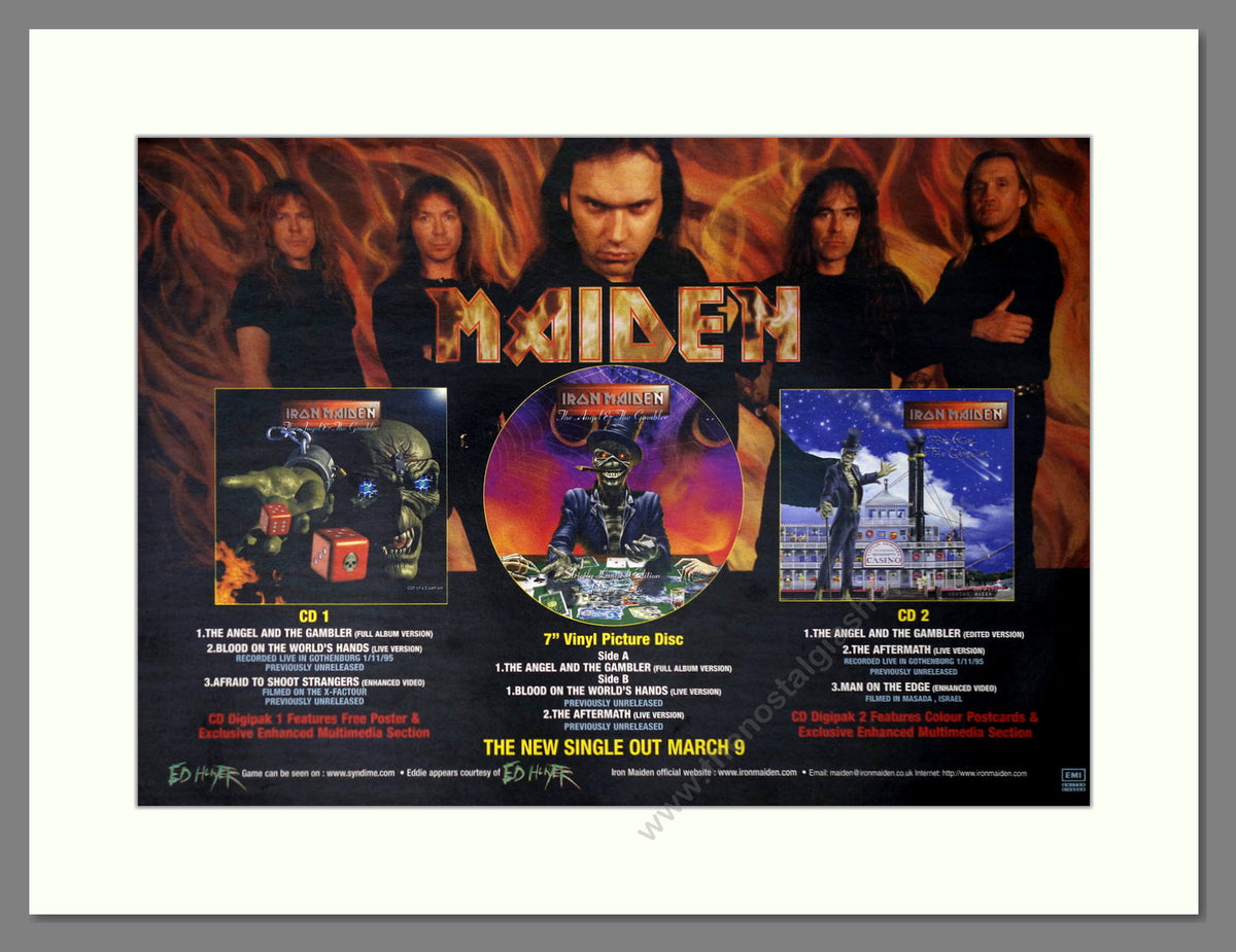 Iron Maiden The Angel and the Gambler. 1998 Original Advert (ref AD69089)