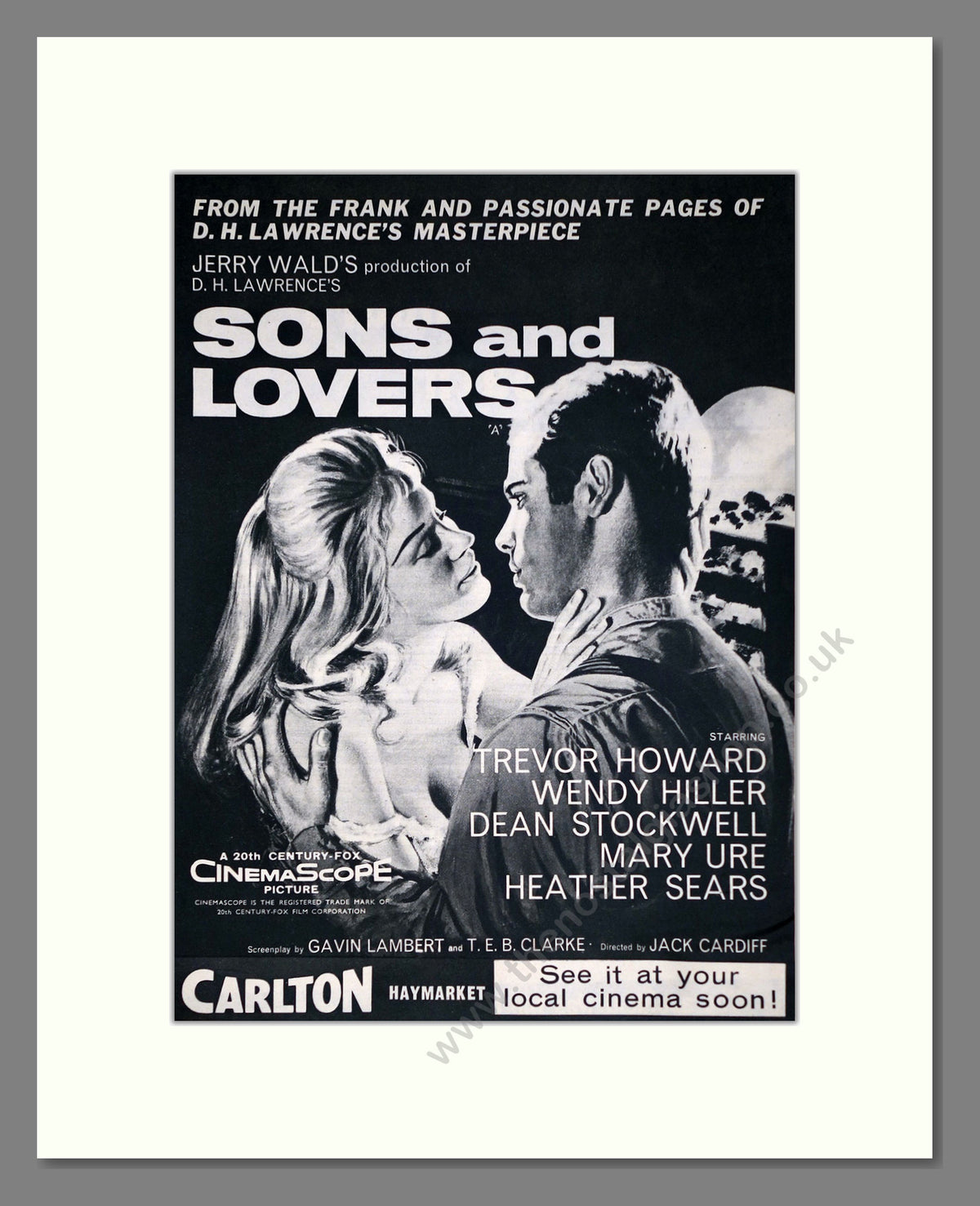 Sons And Lovers. Original Advert 1960 (ref AD69096)