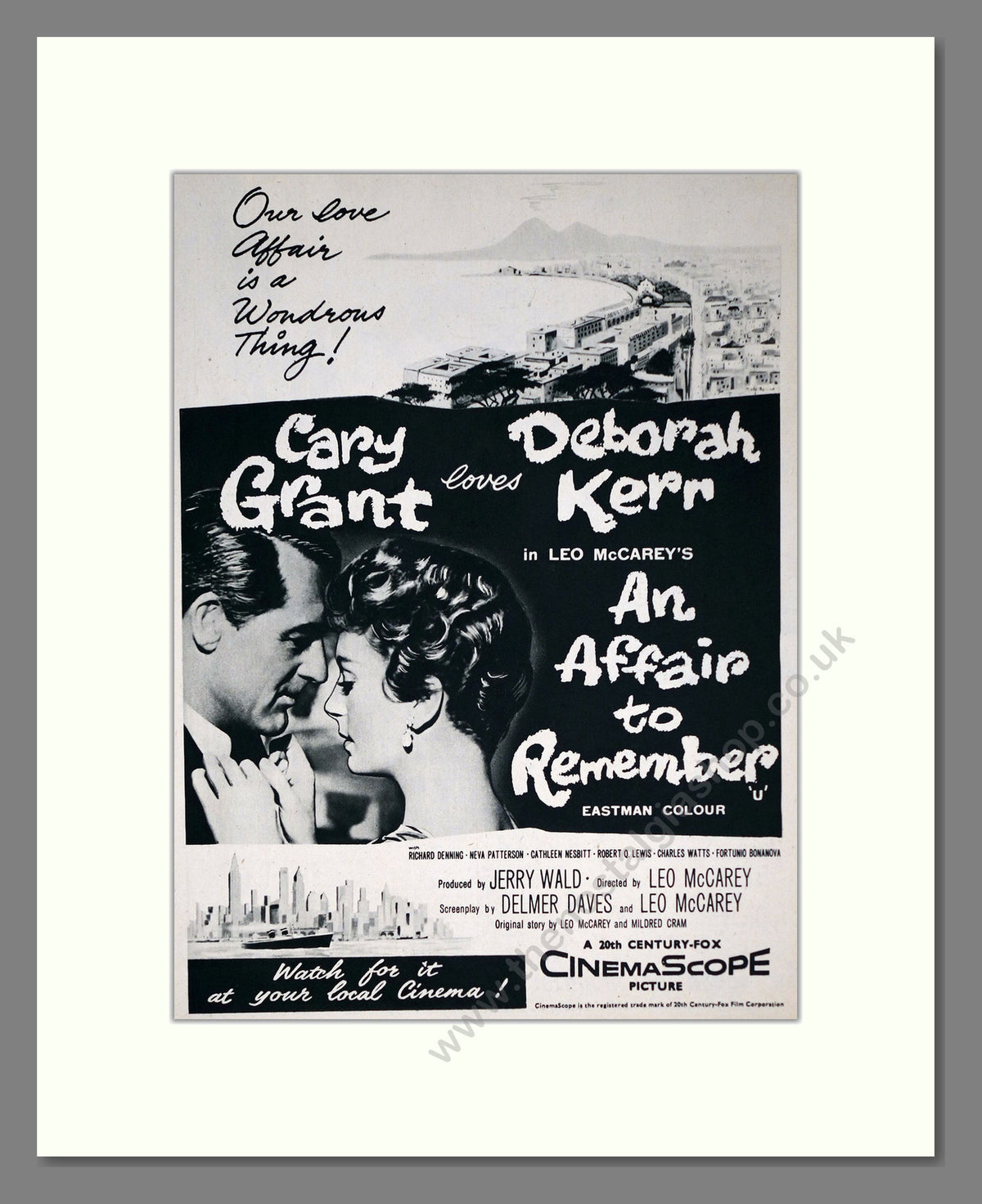 An Affair To Remember, Cary Grant. Original Advert 1957 (ref AD69104)