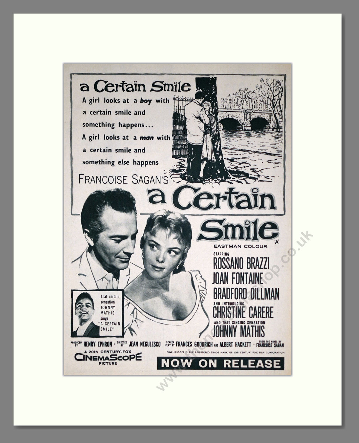 A Certain Smile, Joan Fontaine. Original Advert 1958 (ref AD69105)