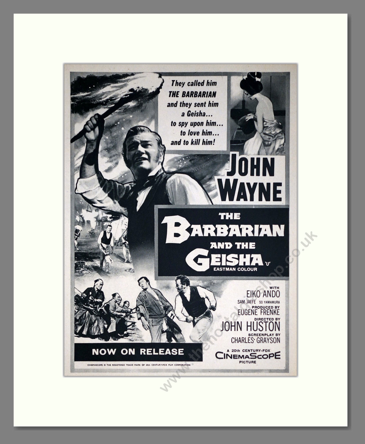 The Barbarian And The Geisha, John Wayne. Original Advert 1958 (ref AD69111)