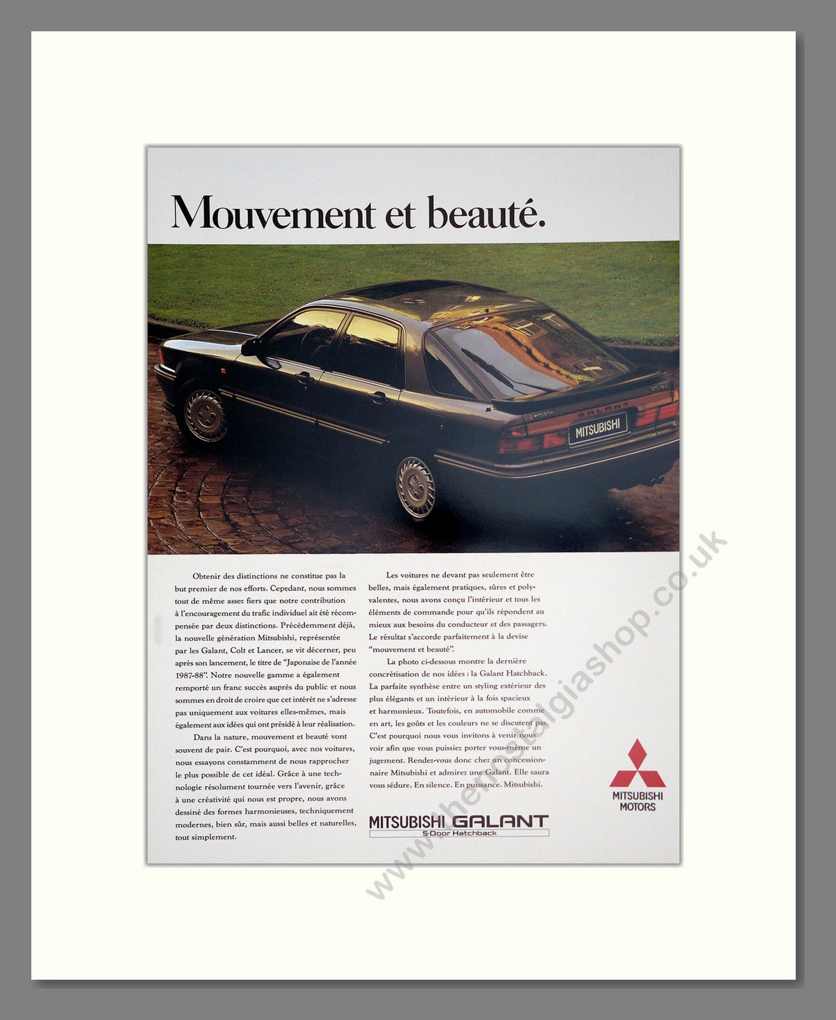 Mitsubishi Galant. Original Advert 1989 (ref AD304187)