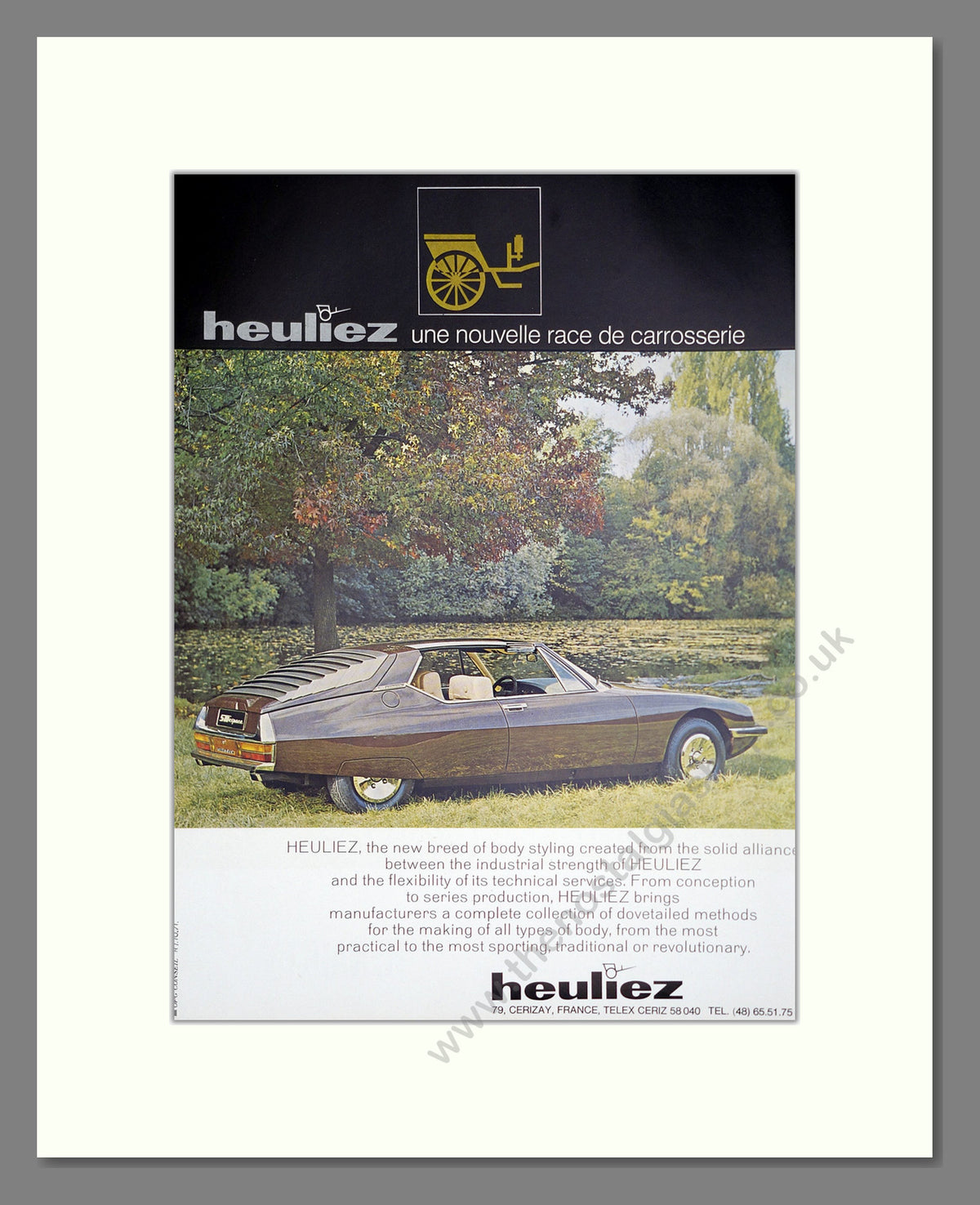 Heuliez. Original Advert 1971 (ref AD304196)