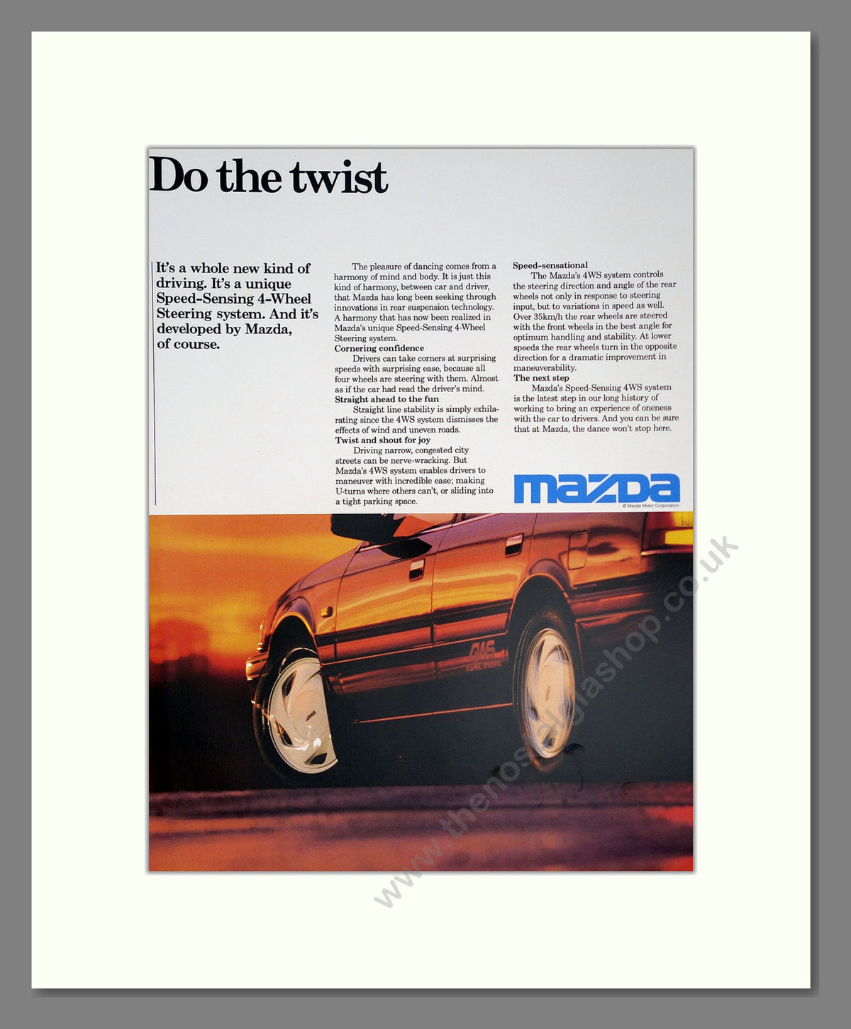 Mazda 4WS. Original Advert 1987 (ref AD304205)