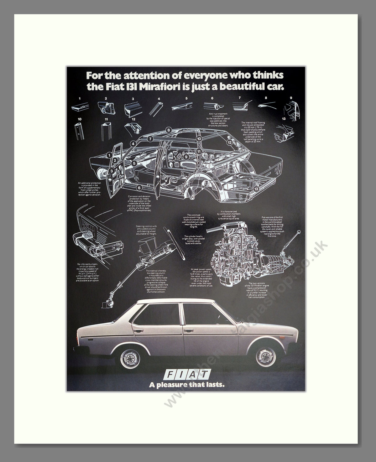 Fiat 131 Mirafiori. Original Advert 1976 (ref AD304210)