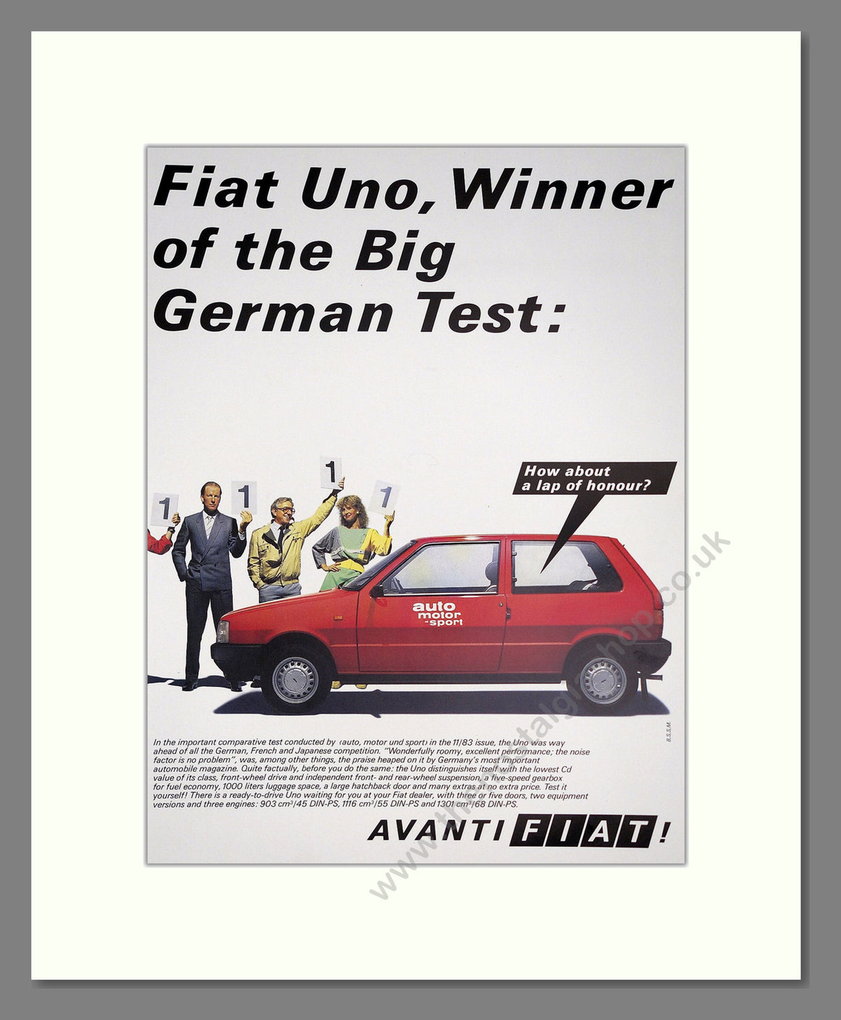 Fiat Uno. Original Advert 1983 (ref AD304213)