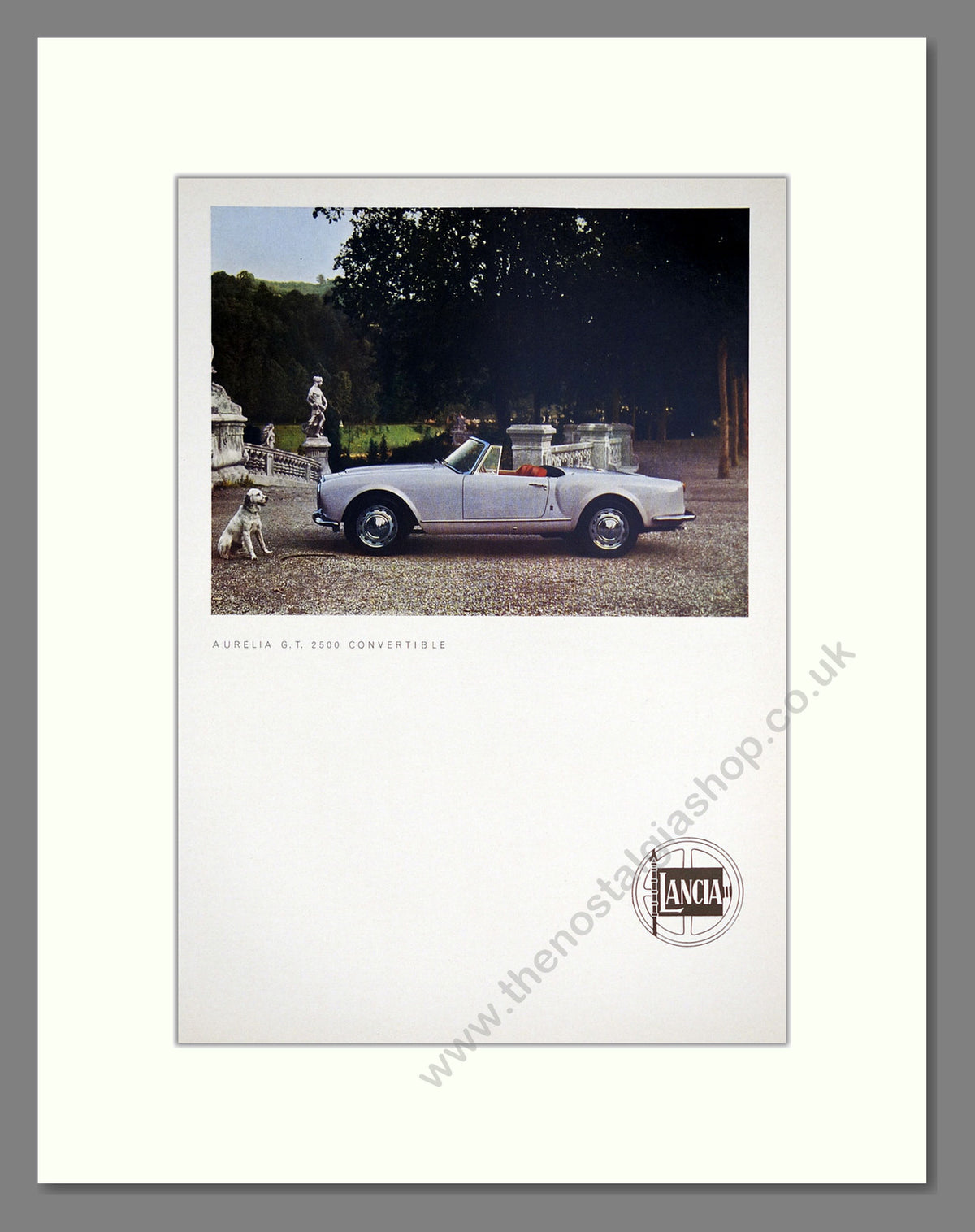 Lancia Aurelia G.T. 2500 Convertible. Original Advert 1957 (ref AD304220)