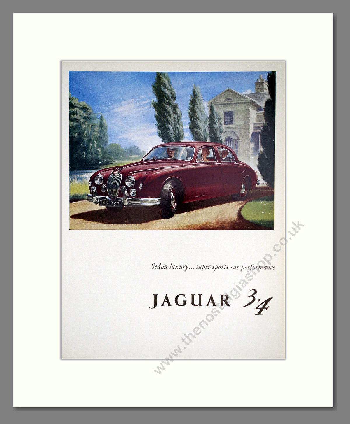 Jaguar 3.4 Sedan. Original Advert 1957 (ref AD304234)