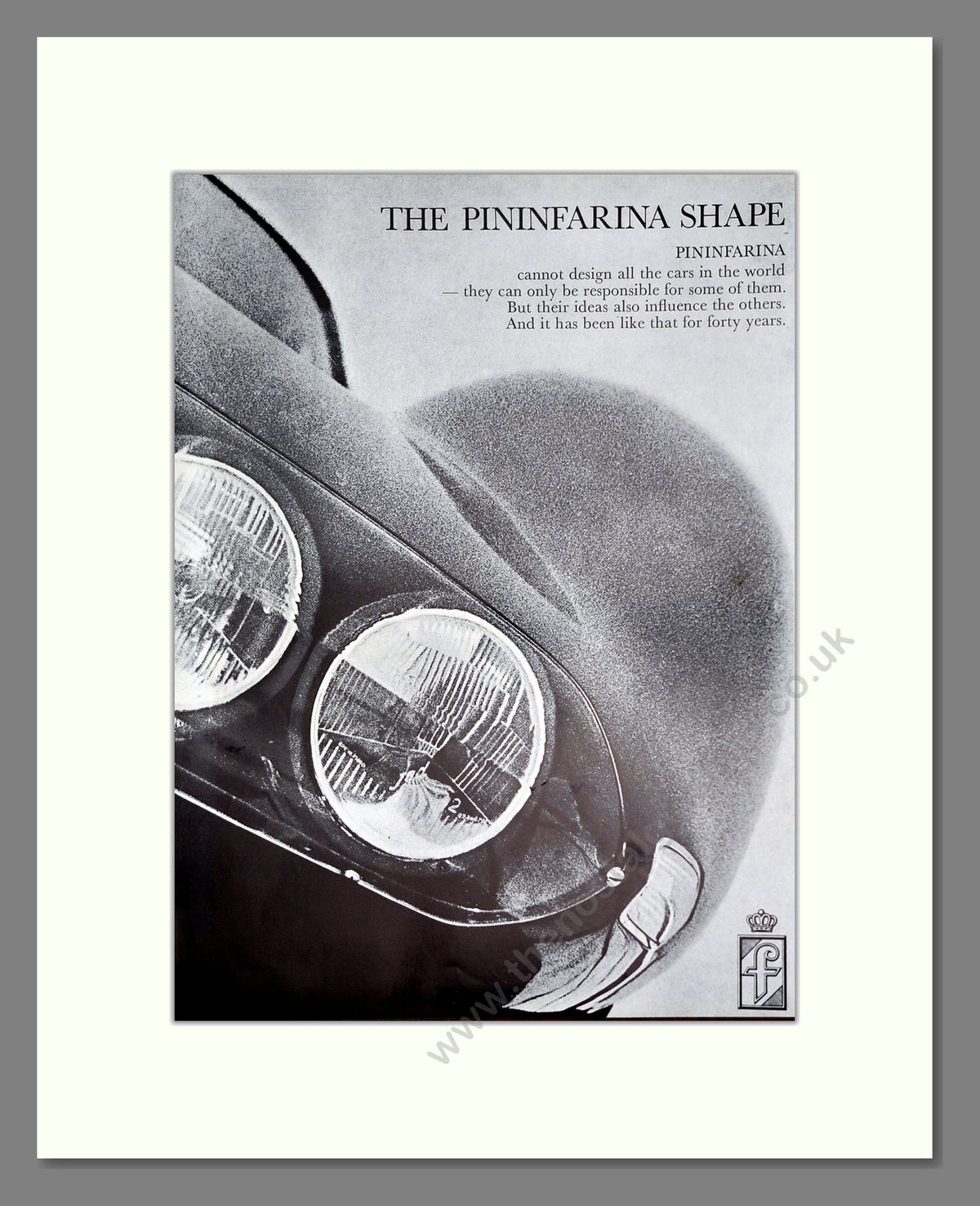 Pininfarina. Original Advert 1971 (ref AD304239)