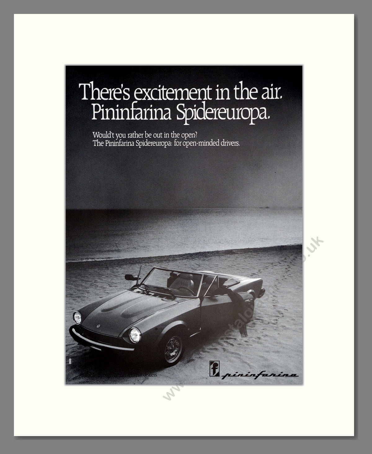 Pininfarina Spider Europa. Original Advert 1983 (ref AD304244)